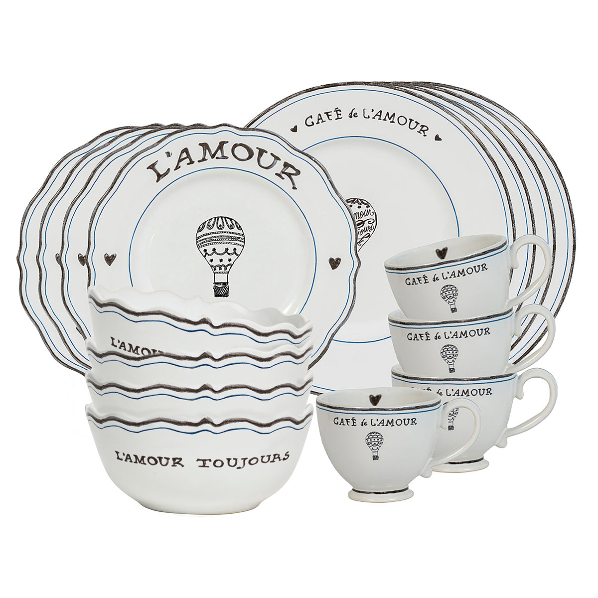 Juliska L'Amour Toujours 16pc Place Setting