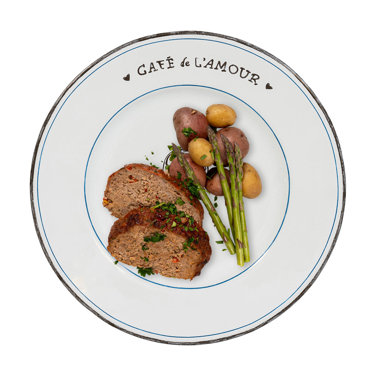 Juliska L'Amour Toujours Dinner Plate, styled table setting