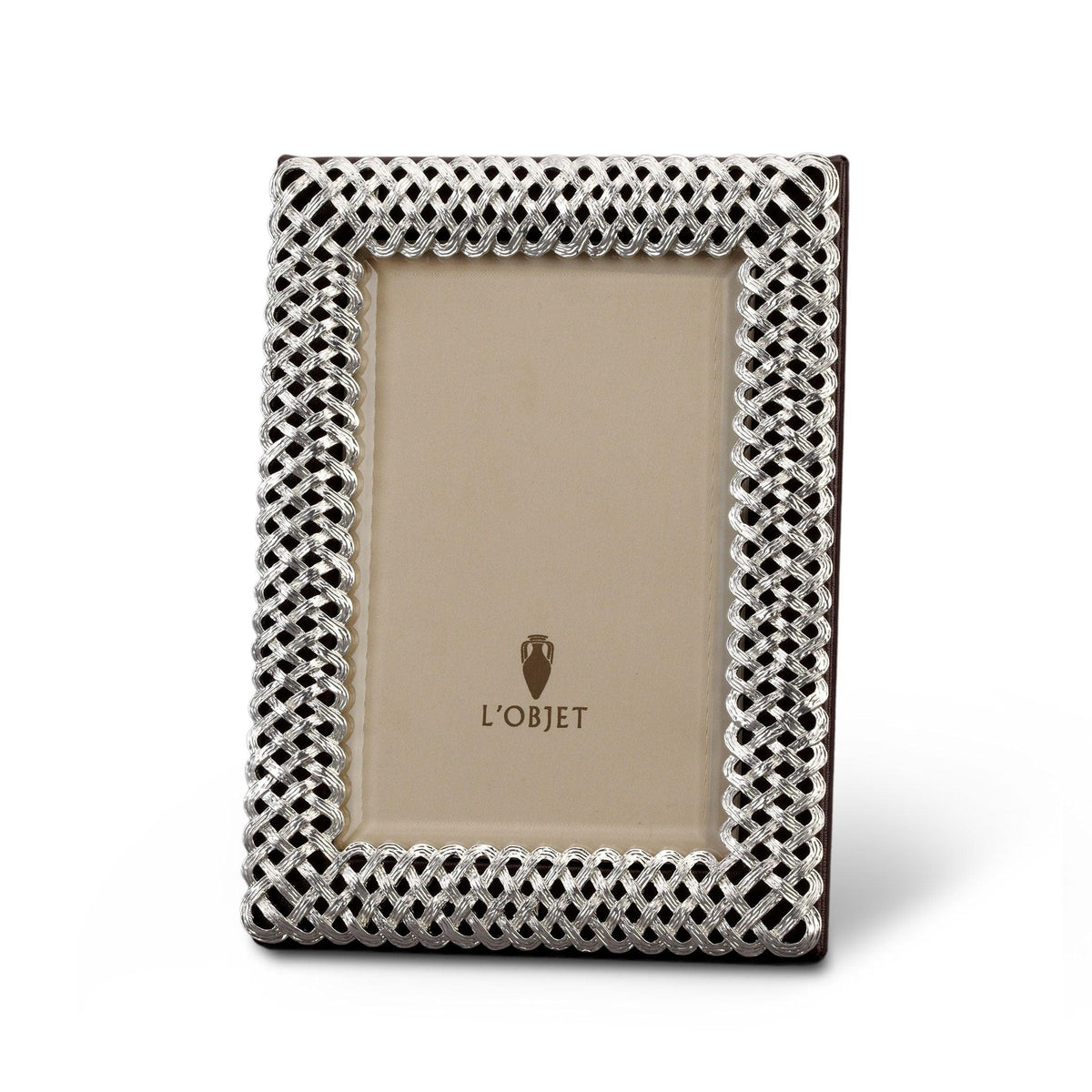 L'Objet Braid Frame, Platinum, 5 x 7