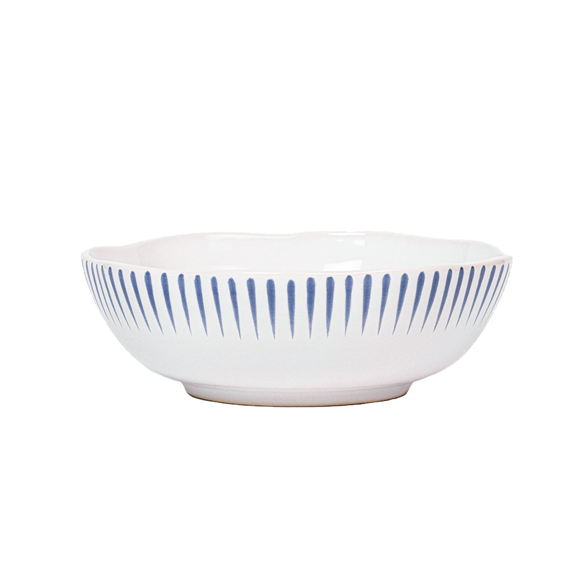 Juliska Sitio Stripe 4pc Place Setting Delft Blue, close-up detail