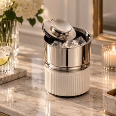 Christofle Club 30 Stainless Steel Insulated Ice Bucket