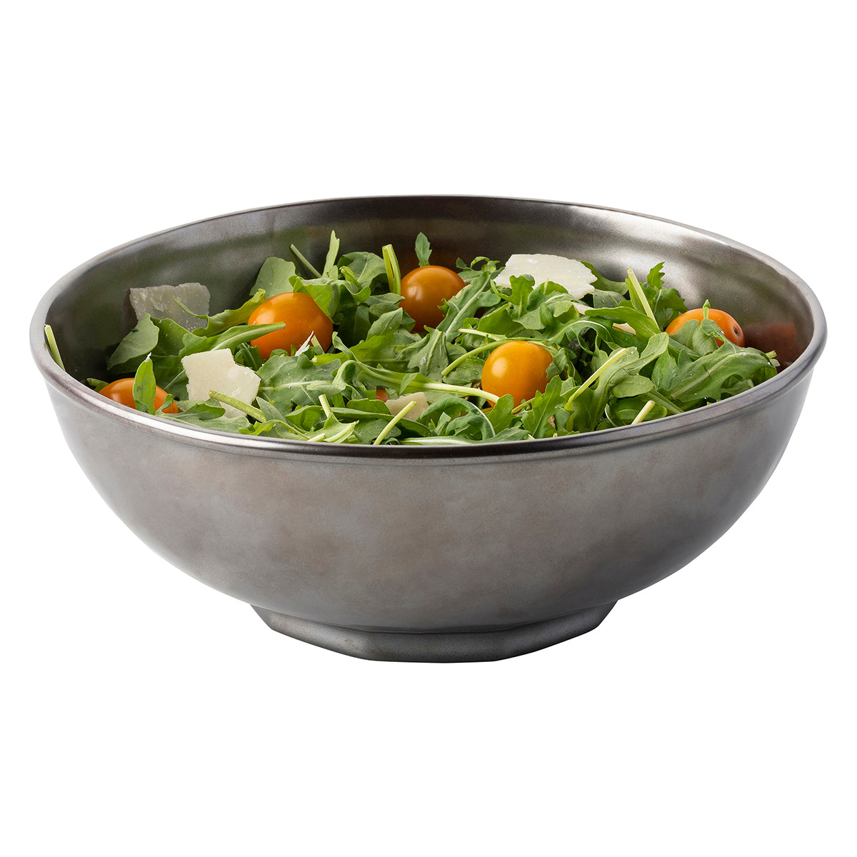 Juliska Pewter Stoneware Serving Bowl, styled table setting