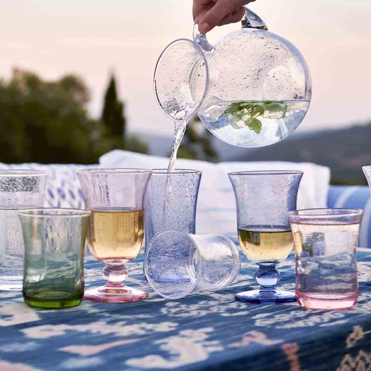 Provence Goblet, Clear, styled table setting