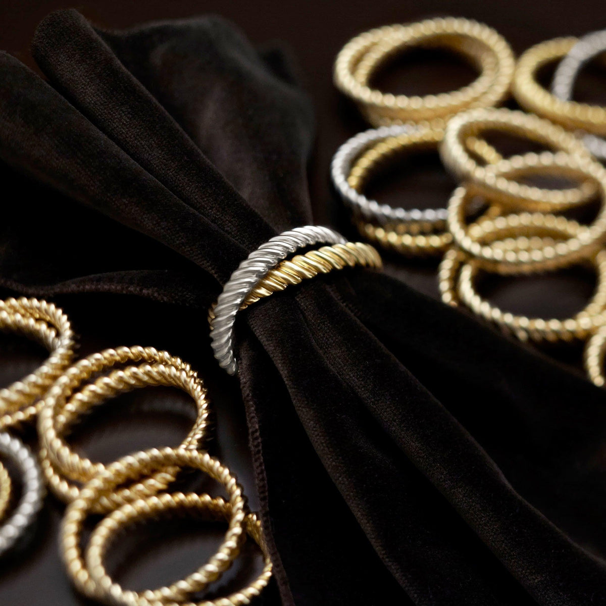 L'Objet Deco Twist Napkin Rings Set of 4