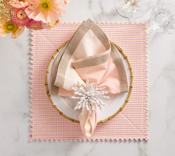 Duet Reversible Placemat in Blush & Pink, Set of 4