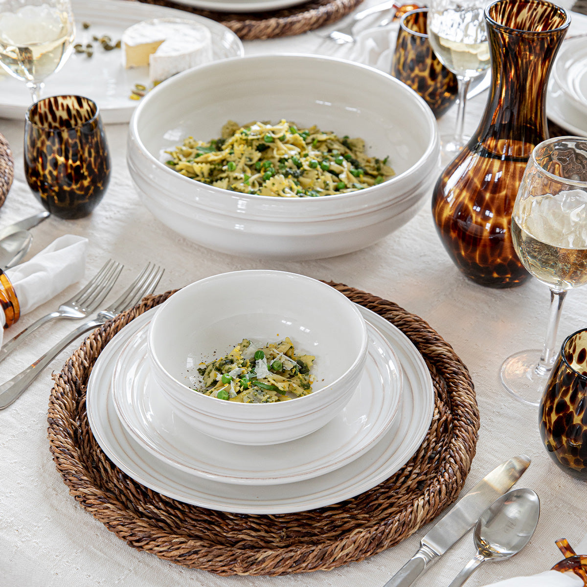 Juliska Bilbao 4pc Place Setting Whitewash, styled table setting