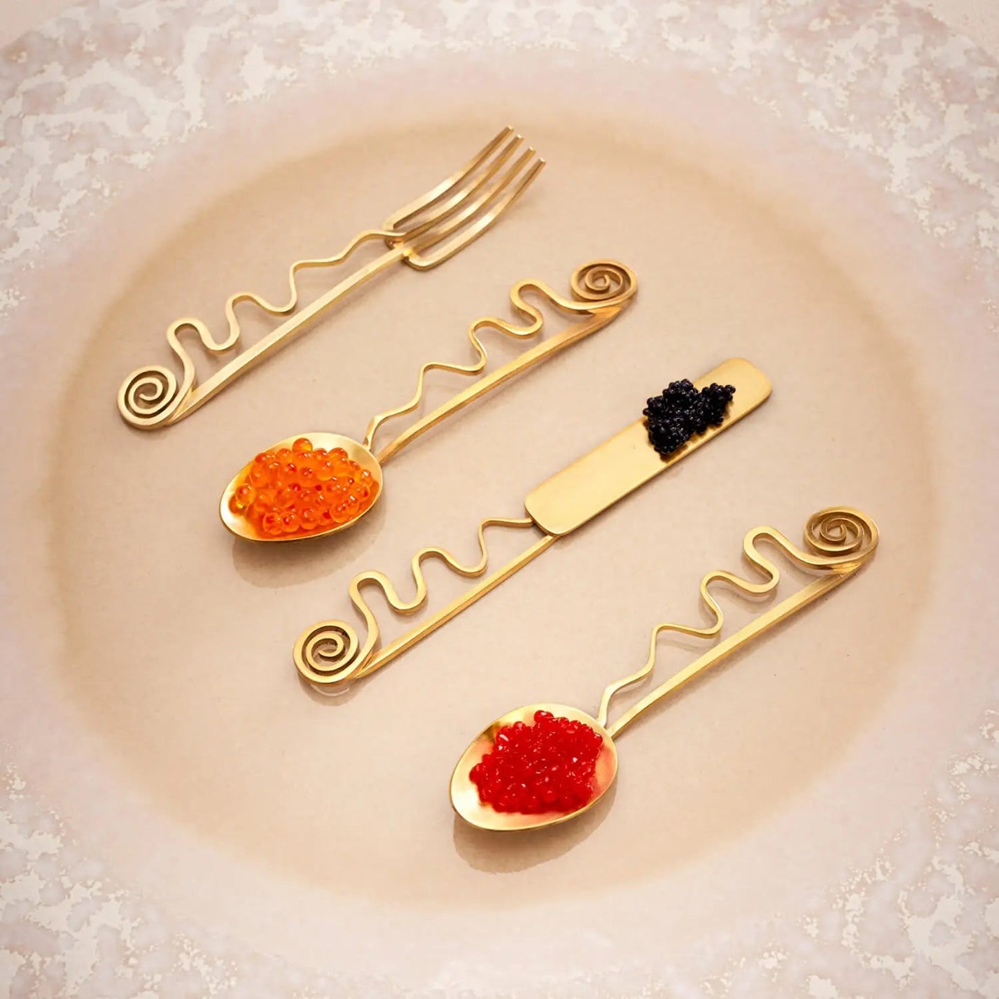 Spirale Cocktail Spoons styled