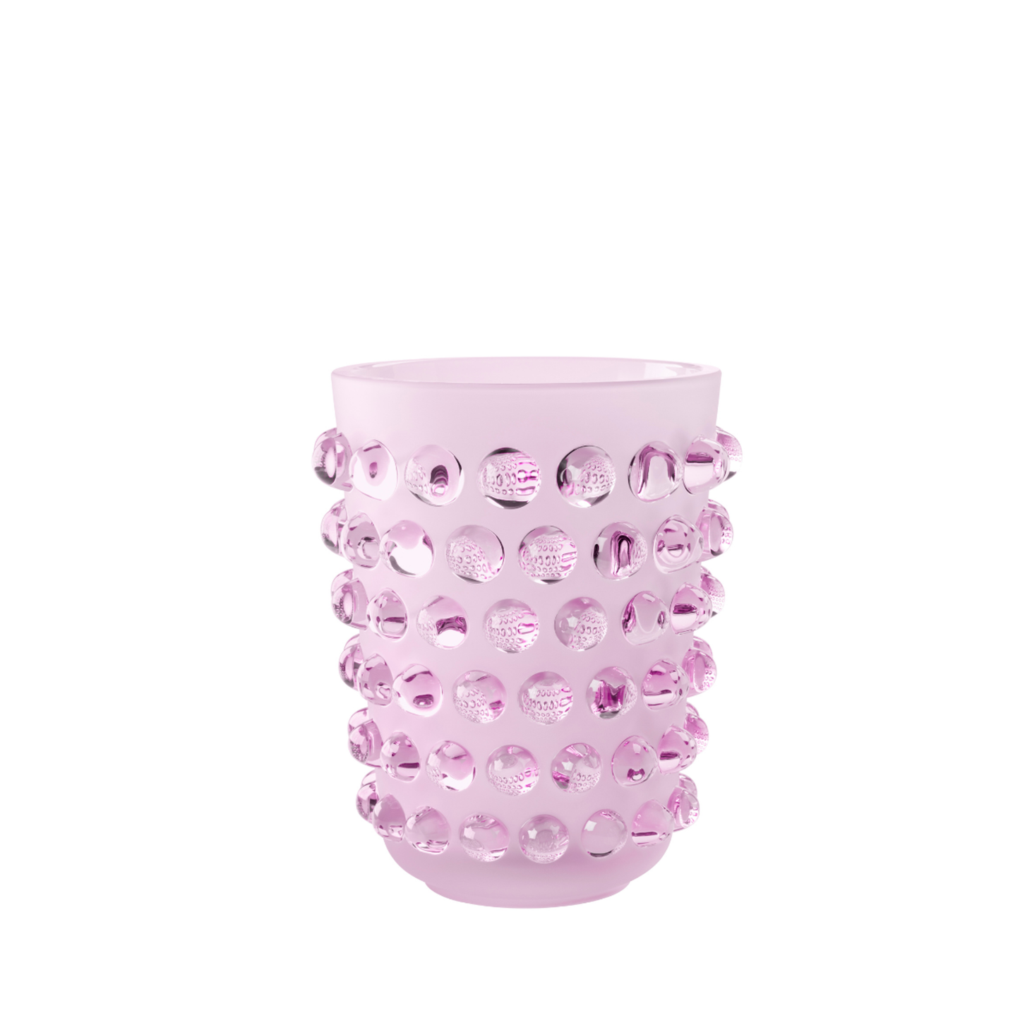 Lalique Mossi Vase Pink Luster