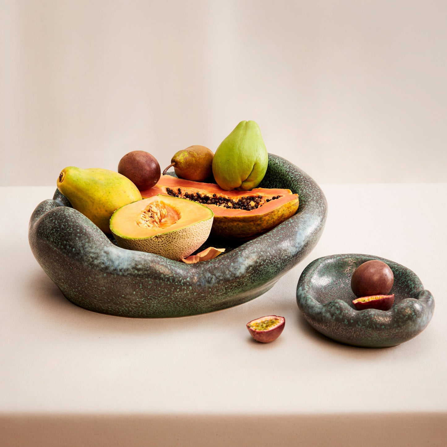 Cenote Coupe Bowl Large and Small styled