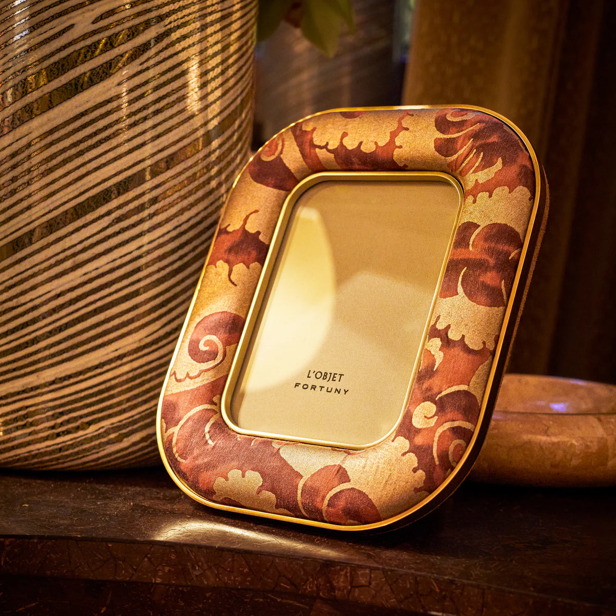 L'Objet Fortuny Rue Jacob Frame Laotze Oxblood Spice 5 x 7