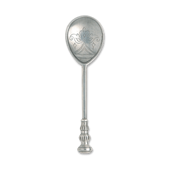 MATCH Cavalier engraved pewter spoon