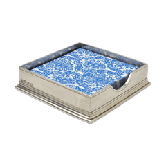 MATCH pewter cocktail napkin box, plain