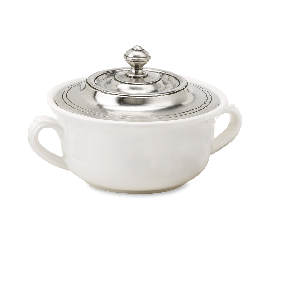 MATCH Convivio covered soup bowl with pewter lid