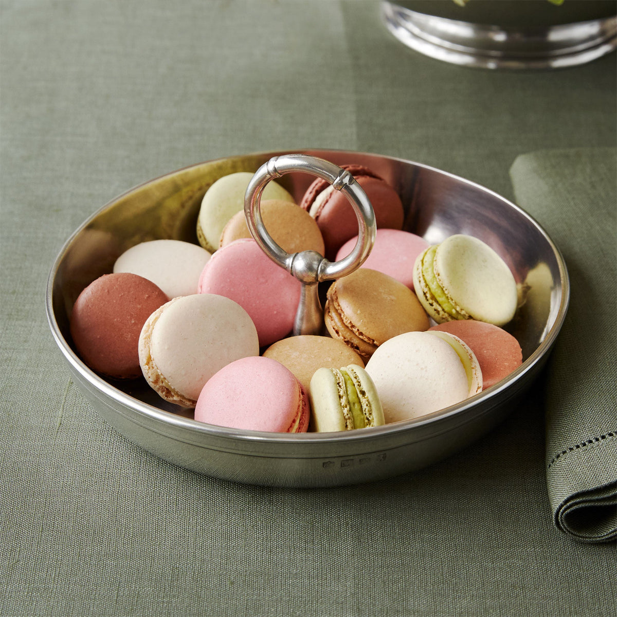 MATCH Festa pewter dish with snacks