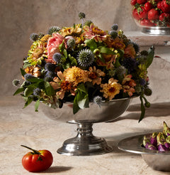 MATCH pewter fruit compote with fruit