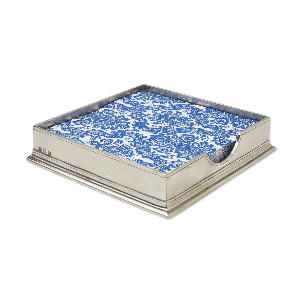 MATCH pewter luncheon napkin box, plain
