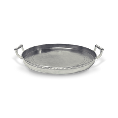 MATCH Round Gallery pewter tray