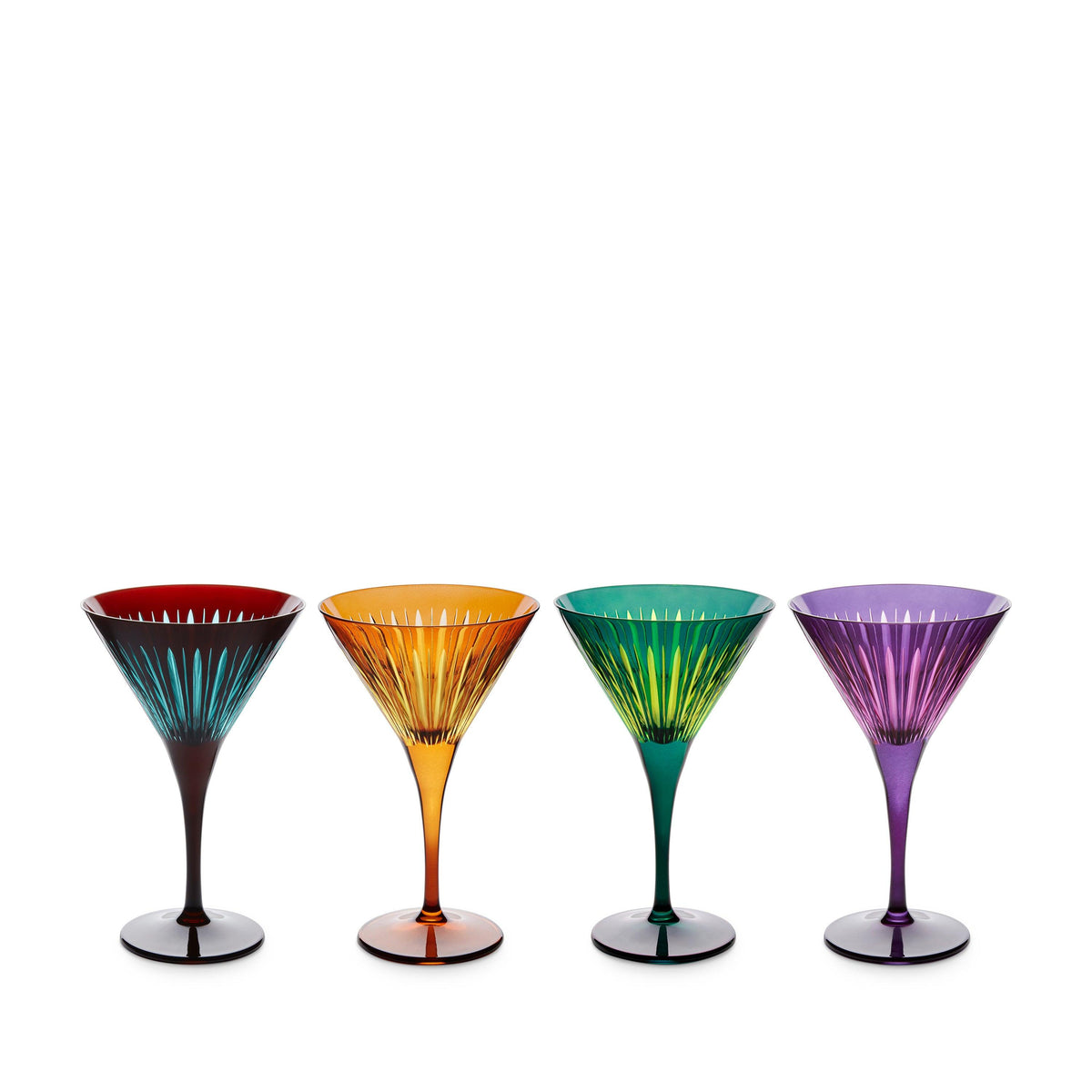 L'Objet Prism Martini Glasses, Set of 4, Assorted