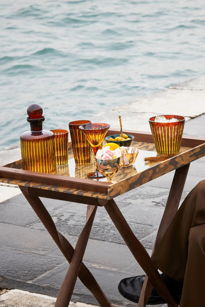 L'Objet Prism Decanter Amber