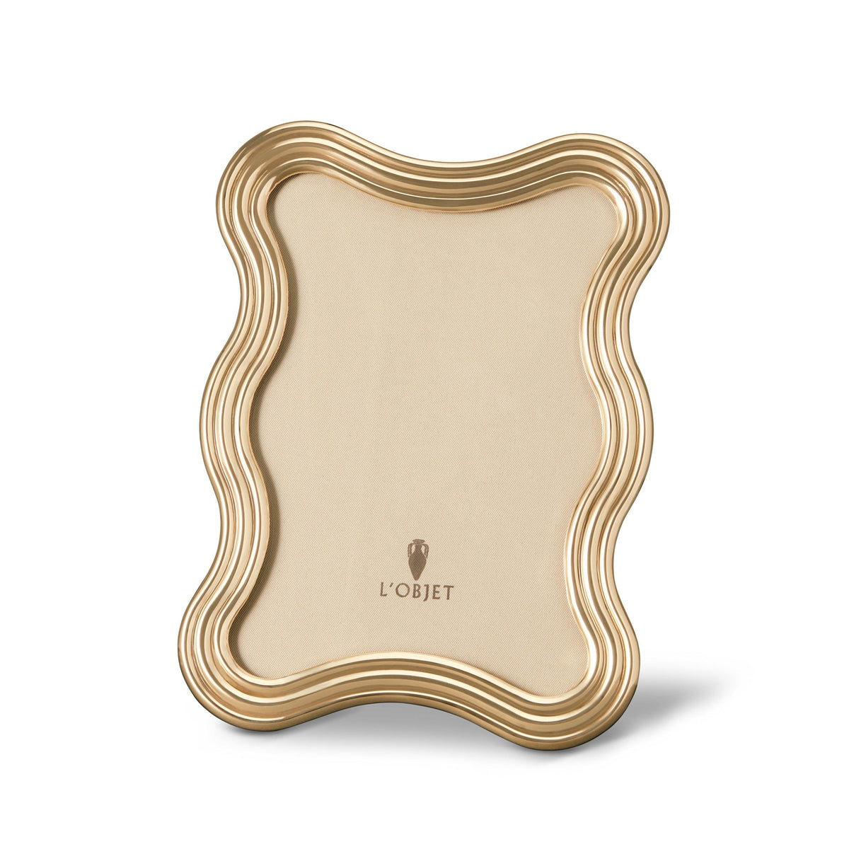 L'Objet Ripple Frame, Gold, 5 x 7