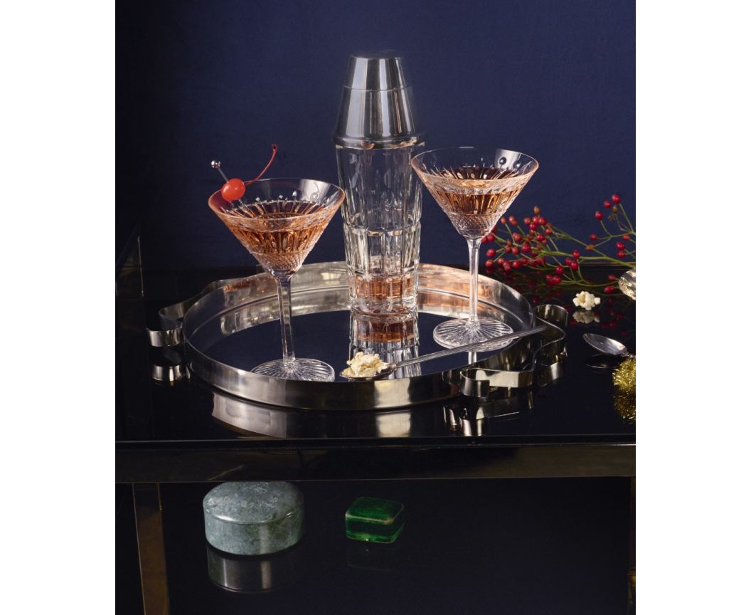 Saint Louis Manhattan Mixology Set – Crystal Cocktail Set with Shaker, Jigger & Spoon