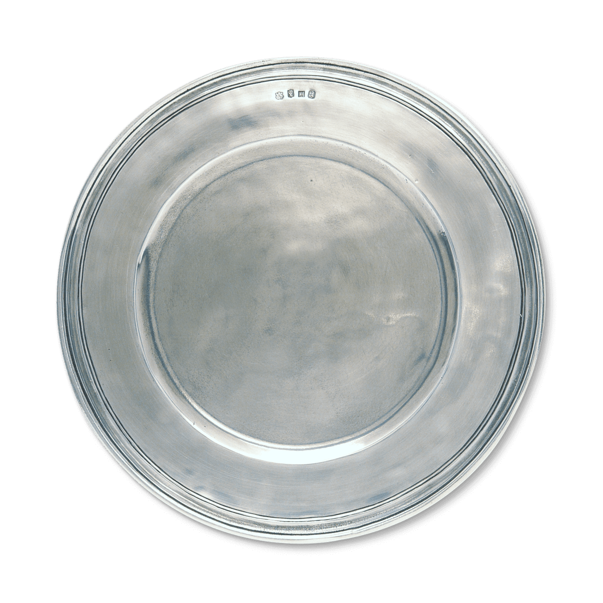 MATCH Scribed Rim pewter charger, Large
