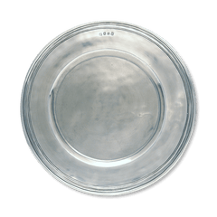 MATCH Scribed Rim pewter charger, Large
