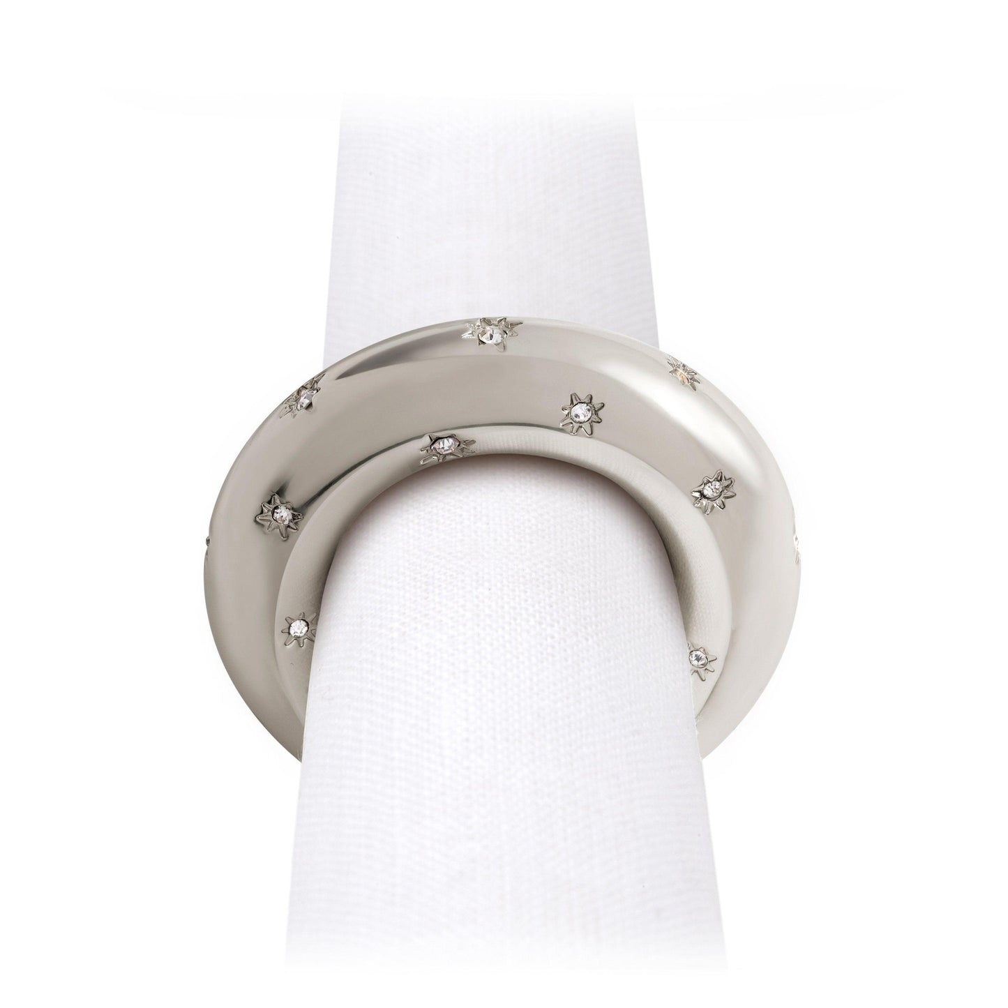 Stars Napkin Rings Platinum 1