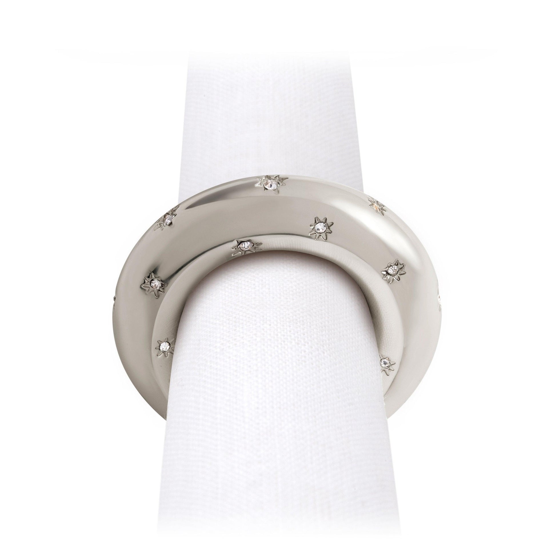 Stars Napkin Rings Platinum 1
