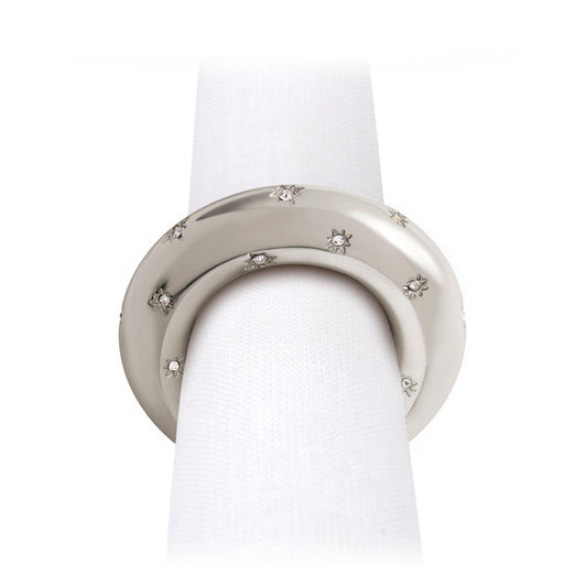 Stars Napkin Rings Platinum 1