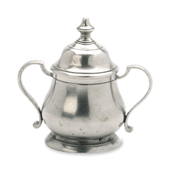MATCH all-pewter sugar bowl with lid