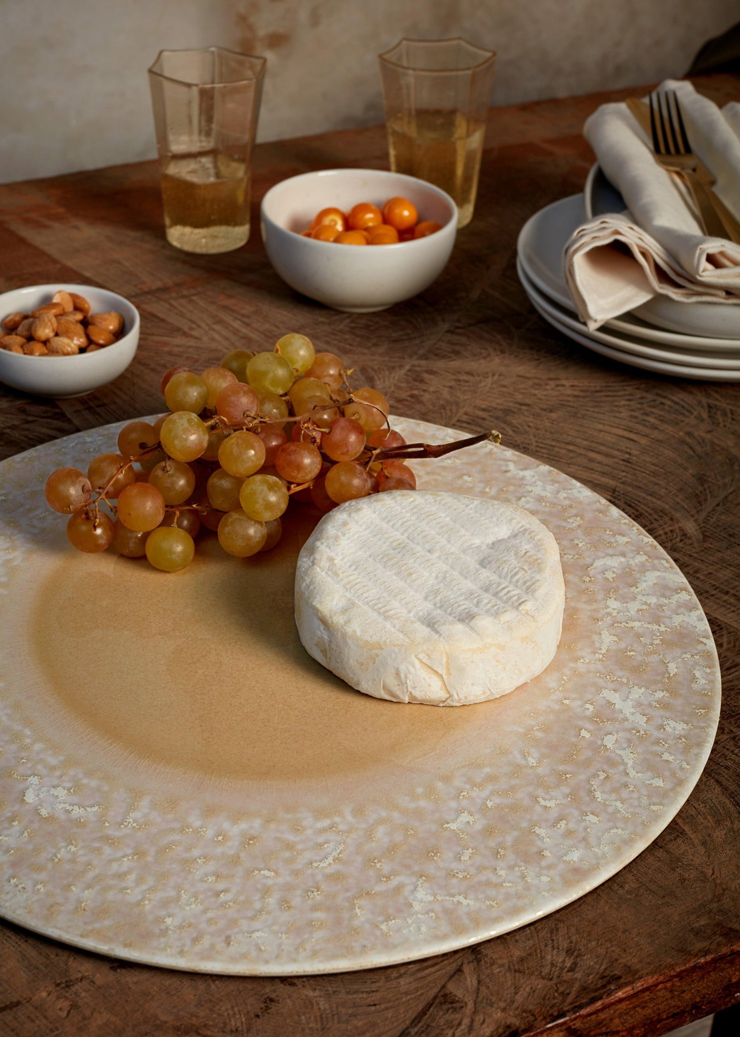 Terra Placemat Platter Dusty Rose alternate angle