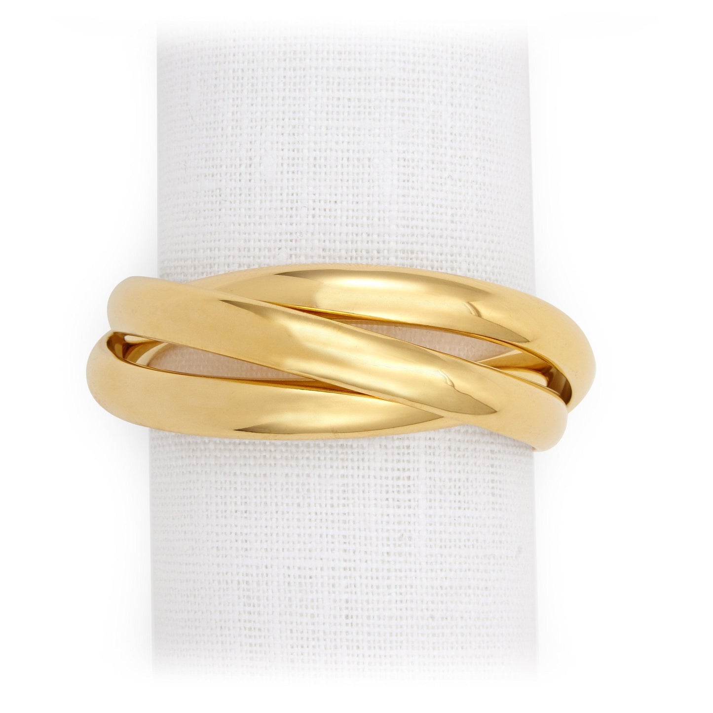 Three Ring Napkin Rings Gold 1