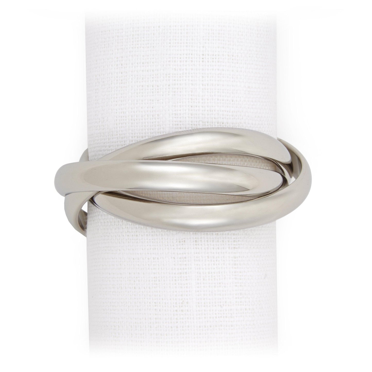 Three Ring Napkin Rings Platinum 1