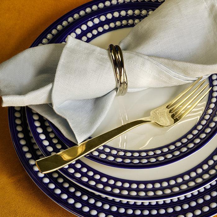 Three Ring Napkin Rings Platinum 2