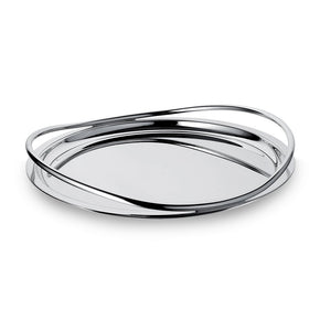 CHRISTOFLE Large Silver Plated Round Serving Tray