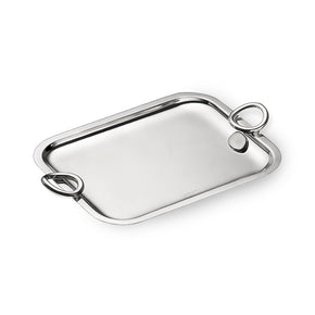 CHRISTOFLE Large Silver Plated Rectangular Tray with Handles