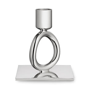 CHRISTOFLE Silver Plated Single-Ring Candlestick
