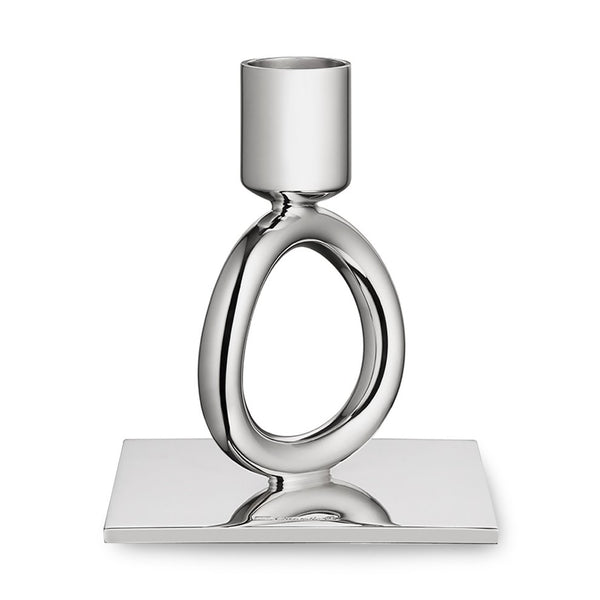 CHRISTOFLE Silver Plated Single-Ring Candlestick