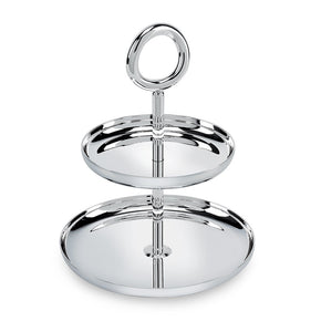 CHRISTOFLE Silver Plated Two-Tier Dessert Stand
