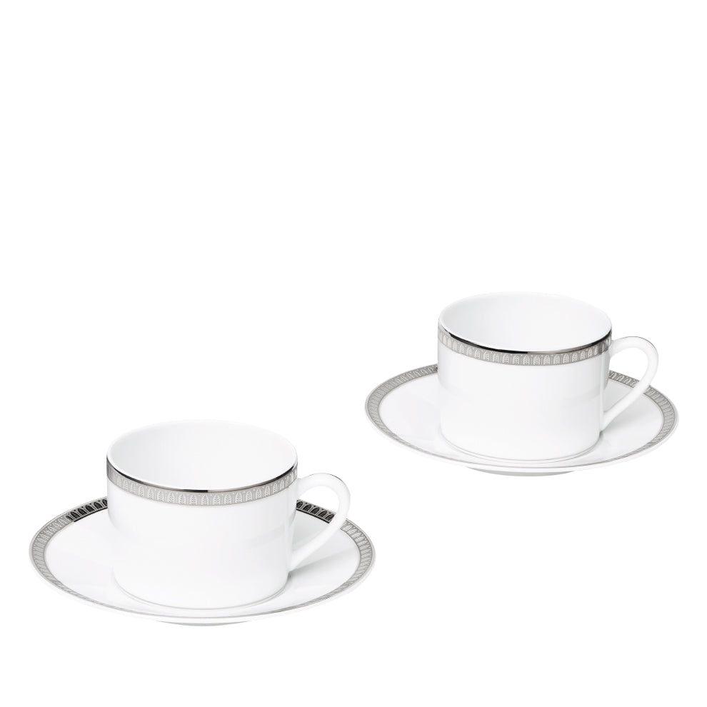 Malmaison Gilded Porcelain Teacup and Saucer - CHRISTOFLE | Parci Parla ...