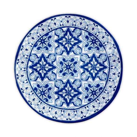 Q SQUARED Talavera Melamine Dinner Plate Set of 4