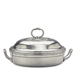 MATCH PEWTER Toscana Round Pyrex Casserole Dish with Lid