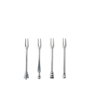 MATCH PEWTER Assorted Olive Cocktail Forks Set of 4