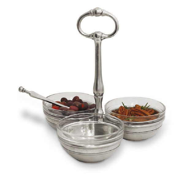 MATCH PEWTER Condiment Trio