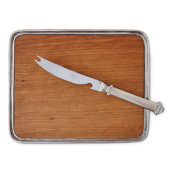MATCH PEWTER Bar Tray with Bar Knife Set