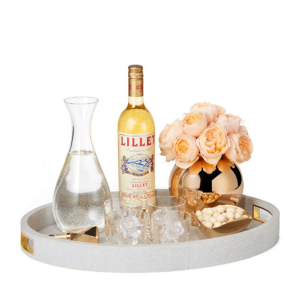 AERIN Modern Shagreen Cocktail Tray
