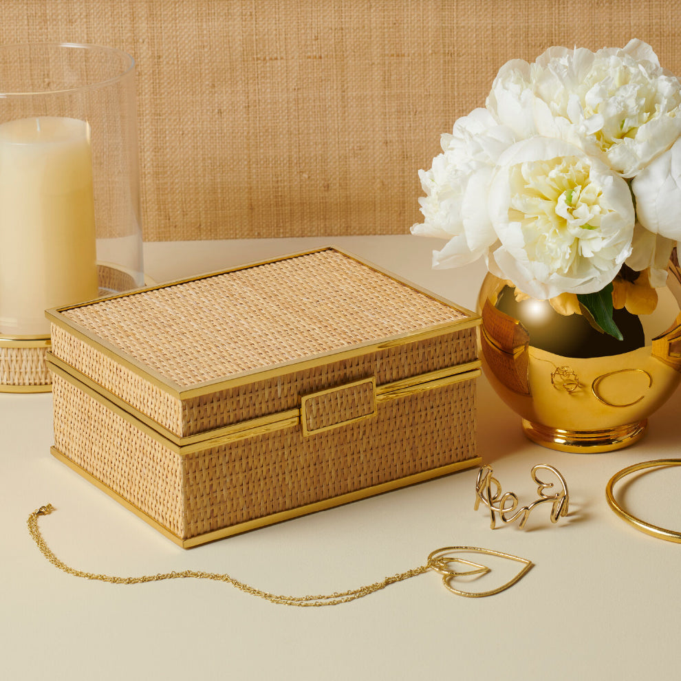 AERIN Colette Cane Jewelry Box