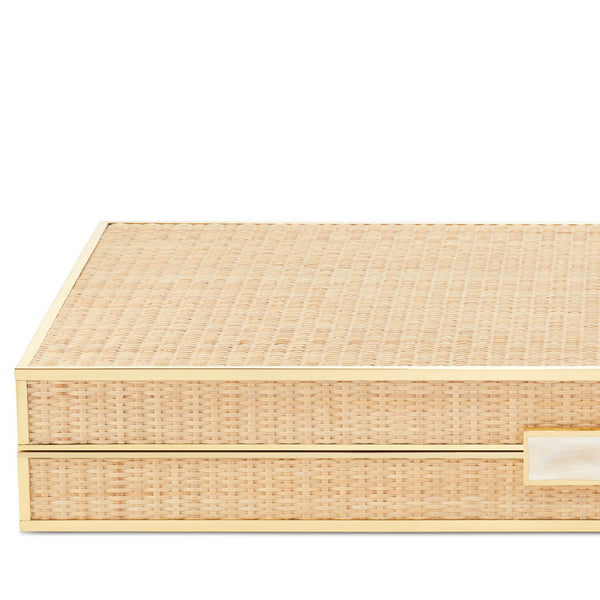 AERIN Cane Backgammon Set