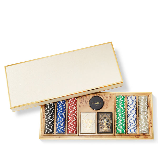 AERIN Shagreen Poker Set